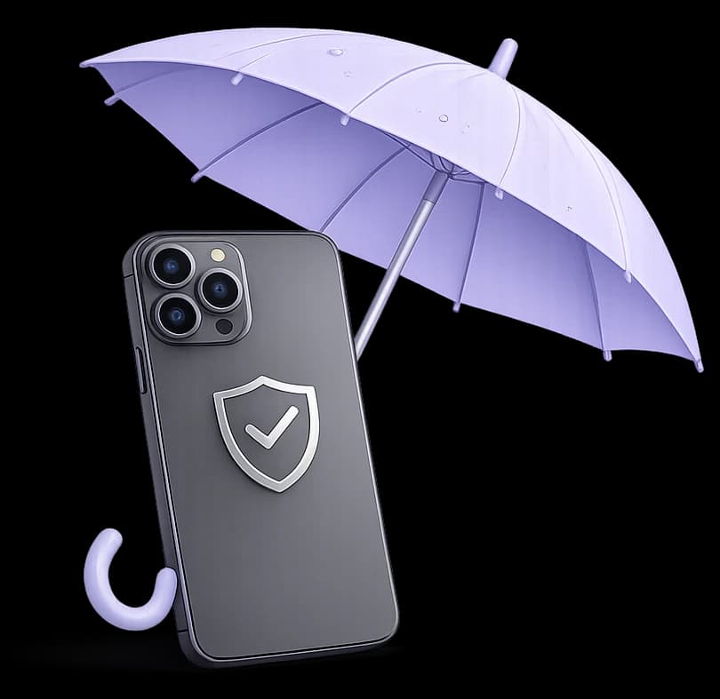 iPhone protetto da ombrello Beapp Care
